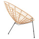 Πολυθρονα τυπου φωλια μεταλλικη allegra hm5458.11 με wicker μπεζ 73x78x88υεκ. **