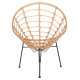 Πολυθρονα τυπου φωλια μεταλλικη allegra hm5458.11 με wicker μπεζ 73x78x88υεκ. **