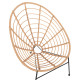 Πολυθρονα τυπου φωλια μεταλλικη allegra hm5458.11 με wicker μπεζ 73x78x88υεκ. **
