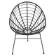 Πολυθρονα τυπου φωλια μεταλλικη allegra hm5458.12 με wicker-μαυρο 73x78x88υεκ. **
