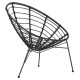 Πολυθρονα τυπου φωλια μεταλλικη allegra hm5458.12 με wicker-μαυρο 73x78x88υεκ. **