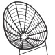 Πολυθρονα τυπου φωλια μεταλλικη allegra hm5458.12 με wicker-μαυρο 73x78x88υεκ. **
