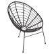 Πολυθρονα τυπου φωλια μεταλλικη allegra hm5458.12 με wicker-μαυρο 73x78x88υεκ. **
