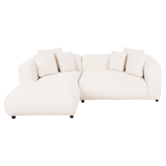 Καναπεσ γωνια (αριστερη) 3-θεσιοσ grace hm3280.02l λευκο υφασμα 252x160x70-90υεκ **