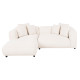 Καναπεσ γωνια (αριστερη) 3-θεσιοσ grace hm3280.02l λευκο υφασμα 252x160x70-90υεκ **