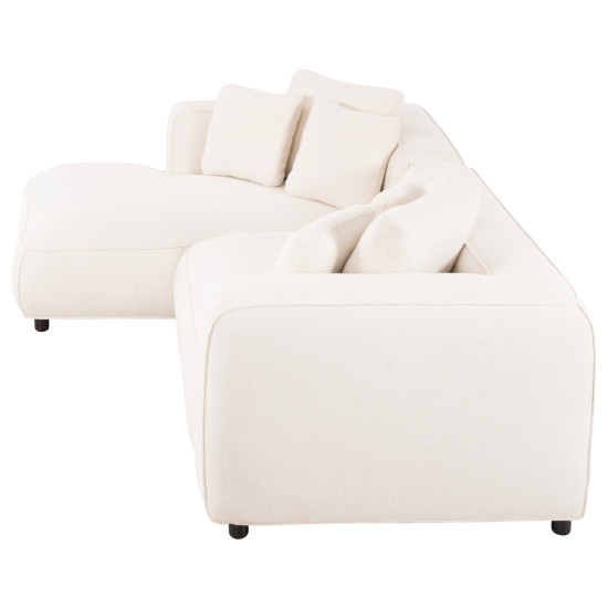Καναπεσ γωνια (αριστερη) 3-θεσιοσ grace hm3280.02l λευκο υφασμα 252x160x70-90υεκ **