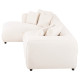Καναπεσ γωνια (αριστερη) 3-θεσιοσ grace hm3280.02l λευκο υφασμα 252x160x70-90υεκ **