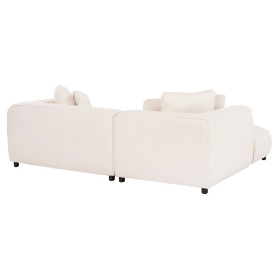Καναπεσ γωνια (αριστερη) 3-θεσιοσ grace hm3280.02l λευκο υφασμα 252x160x70-90υεκ **