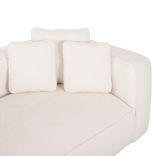 Καναπεσ γωνια (αριστερη) 3-θεσιοσ grace hm3280.02l λευκο υφασμα 252x160x70-90υεκ **