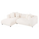 Καναπεσ γωνια (αριστερη) 3-θεσιοσ grace hm3280.02l λευκο υφασμα 252x160x70-90υεκ **