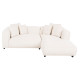 Καναπεσ γωνια (δεξια) 3-θεσιοσ grace hm3280.02r λευκο υφασμα 252x160x70-90υεκ **