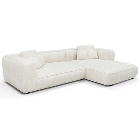 Καναπεσ γωνια (δεξια) 3-θεσιοσ grace hm3280.02r λευκο υφασμα 252x160x70-90υεκ **
