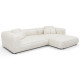 Καναπεσ γωνια (δεξια) 3-θεσιοσ grace hm3280.02r λευκο υφασμα 252x160x70-90υεκ **