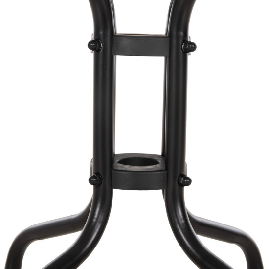 Τραπεζι βοηθητικο figo hm6067.03 μεταλλικο μαυρο-γυαλινη επιφανεια 45x45x51yεκ **