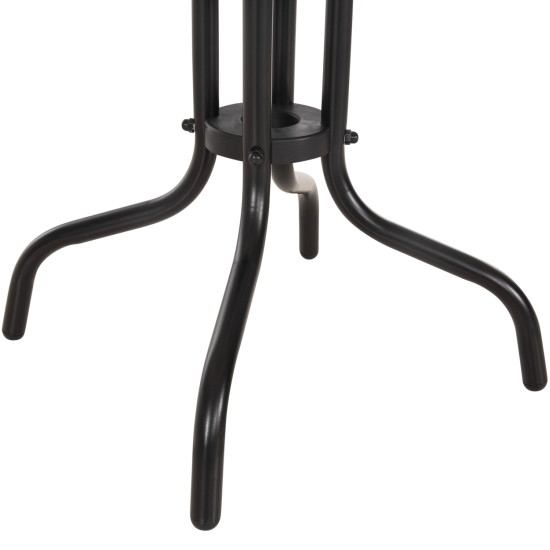 Τραπεζι βοηθητικο figo hm6067.03 μεταλλικο μαυρο-γυαλινη επιφανεια 45x45x51yεκ **