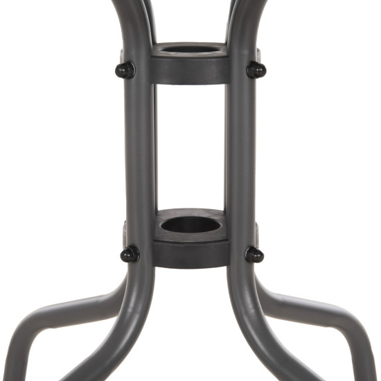 Τραπεζι βοηθητικο figo hm6067.01 μεταλλικο γκρι-γυαλινη επιφανεια 45x45x51yεκ **