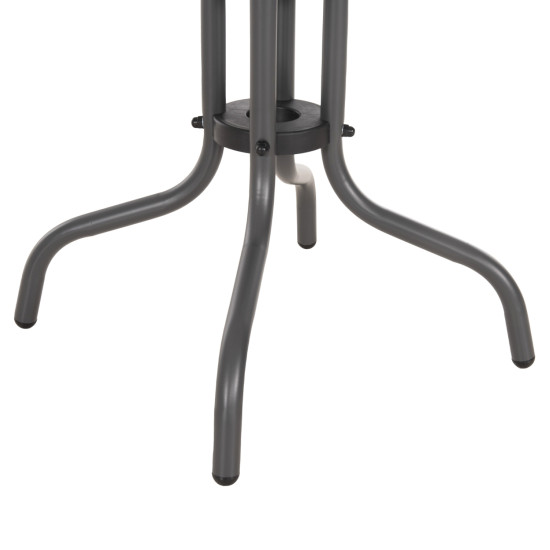 Τραπεζι βοηθητικο figo hm6067.01 μεταλλικο γκρι-γυαλινη επιφανεια 45x45x51yεκ **