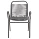 Πολυθρονα εξ.χωρου avril hm5968.01 μεταλλο και συνθ.rattan σε γκρι 54,5x56x78υεκ. **