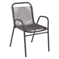 Πολυθρονα εξ.χωρου avril hm5968.01 μεταλλο και συνθ.rattan σε γκρι 54,5x56x78υεκ. **