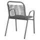 Πολυθρονα εξ.χωρου avril hm5968.01 μεταλλο και συνθ.rattan σε γκρι 54,5x56x78υεκ. **