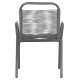 Πολυθρονα εξ.χωρου avril hm5968.01 μεταλλο και συνθ.rattan σε γκρι 54,5x56x78υεκ. **
