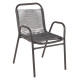 Πολυθρονα εξ.χωρου avril hm5968.01 μεταλλο και συνθ.rattan σε γκρι 54,5x56x78υεκ. **