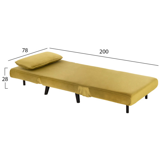 Πολυθρονα κρεβατι braxton hm8425.23 βελουδο λαδι 78x88x78υεκ. **