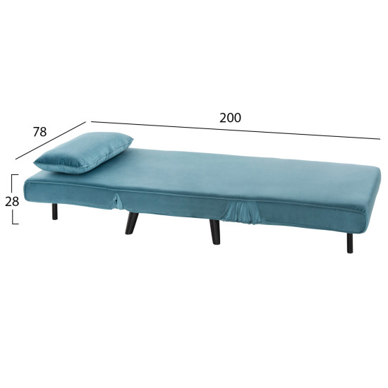Πολυθρονα κρεβατι braxton hm8425.25 βελουδο σε χρωμα μεντα 78x88x78υεκ. **