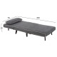 Πολυθρονα κρεβατι braxton hm8425.10 σκουρο γκρι υφασμα 78x88x78υεκ. **