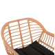 Σκαμπο μπαρ ψηλο allegra hm5640.11 μπεζ p.e. rattan-μαυρο μεταλλο 54x55x108υεκ. **