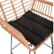Σκαμπο μπαρ ψηλο allegra hm5640.11 μπεζ p.e. rattan-μαυρο μεταλλο 54x55x108υεκ. **
