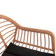 Σκαμπο μπαρ ψηλο allegra hm5640.11 μπεζ p.e. rattan-μαυρο μεταλλο 54x55x108υεκ. **