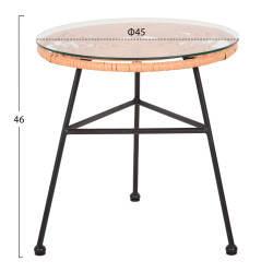 Σετ εξωτερικου χωρου 3τμχ allegra hm21047.11 μπεζ συνθ.rattan-μεταλλο σε μαυρο ** Σετ εξωτερικου χωρου 3τμχ allegra hm21047.11 μπεζ συνθ.rattan-μεταλλο σε μαυρο **