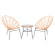 Σετ εξωτερικου χωρου 3τμχ allegra hm21047.11 μπεζ συνθ.rattan-μεταλλο σε μαυρο **