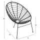Σετ εξωτερικου χωρου 3τμχ allegra hm21047.12 μαυρο συνθ.rattan & μεταλλο **