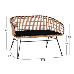 Σετ εξωτ.χωρου 4τμχ allegra hm21051 συνθ.rattan μπεζ-μαυρο μεταλλο ** Σετ εξωτ.χωρου 4τμχ allegra hm21051 συνθ.rattan μπεζ-μαυρο μεταλλο **