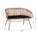 Σετ εξωτ.χωρου 4τμχ allegra hm21051 συνθ.rattan μπεζ-μαυρο μεταλλο **