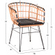 Σετ εξωτ.χωρου 4τμχ allegra hm21051 συνθ.rattan μπεζ-μαυρο μεταλλο **