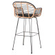 Σκαμπο μπαρ allegra hm5690.11 μεταλλο&μαξιλαρι μαυρο-wicker μπεζ 55x54x108υεκ. **