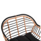 Σκαμπο μπαρ allegra hm5690.11 μεταλλο&μαξιλαρι μαυρο-wicker μπεζ 55x54x108υεκ. **