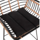 Σκαμπο μπαρ allegra hm5690.11 μεταλλο&μαξιλαρι μαυρο-wicker μπεζ 55x54x108υεκ. **