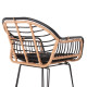 Σκαμπο μπαρ allegra hm5690.11 μεταλλο&μαξιλαρι μαυρο-wicker μπεζ 55x54x108υεκ. **
