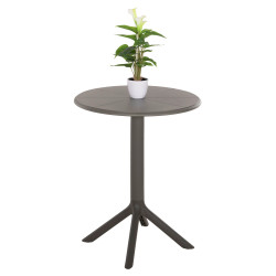 Τραπεζι πολυπροπυλενιου στρογγυλο terrin hm6124.15 olive green φ60x75υεκ. **