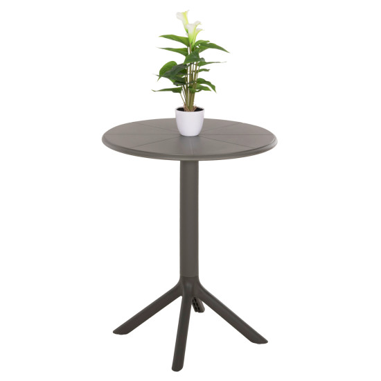 Τραπεζι πολυπροπυλενιου στρογγυλο terrin hm6124.15 olive green φ60x75υεκ. **