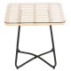 Τραπεζακι gerry hm5717.11 με wicker μπεζ-μαυρο μεταλ.σκελετο 50x50x47,5υεκ. **