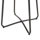 Τραπεζακι gerry hm5717.11 με wicker μπεζ-μαυρο μεταλ.σκελετο 50x50x47,5υεκ. **