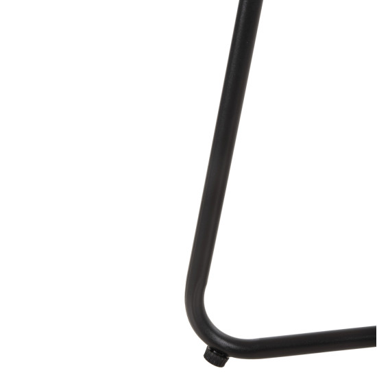 Τραπεζακι gerry hm5717.11 με wicker μπεζ-μαυρο μεταλ.σκελετο 50x50x47,5υεκ. **