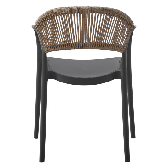 Πολυθρονα πολυπροπυλενιου eva hm6155.02 μαυρη με μπεζ σχοινι 56,5x53x80υεκ. ** Πολυθρονα πολυπροπυλενιου eva hm6155.02 μαυρη με μπεζ σχοινι 56,5x53x80υεκ. **