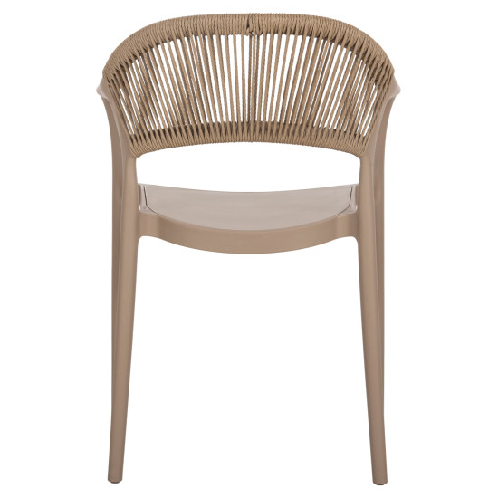 Πολυθρονα πολυπροπυλενιου eva hm6155.03 καπουτσινο με μπεζ σχοινι 56,5x53x80υεκ. ** Πολυθρονα πολυπροπυλενιου eva hm6155.03 καπουτσινο με μπεζ σχοινι 56,5x53x80υεκ. **