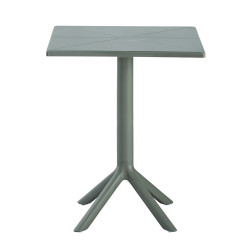 Τραπεζι πολυπροπυλενιου τετραγωνο terrin hm6125.15 dark olive 60x60x75υεκ. **